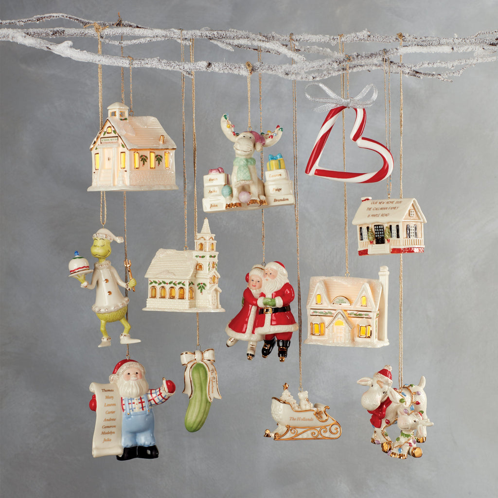 Christmas Village Church Lit Ornament