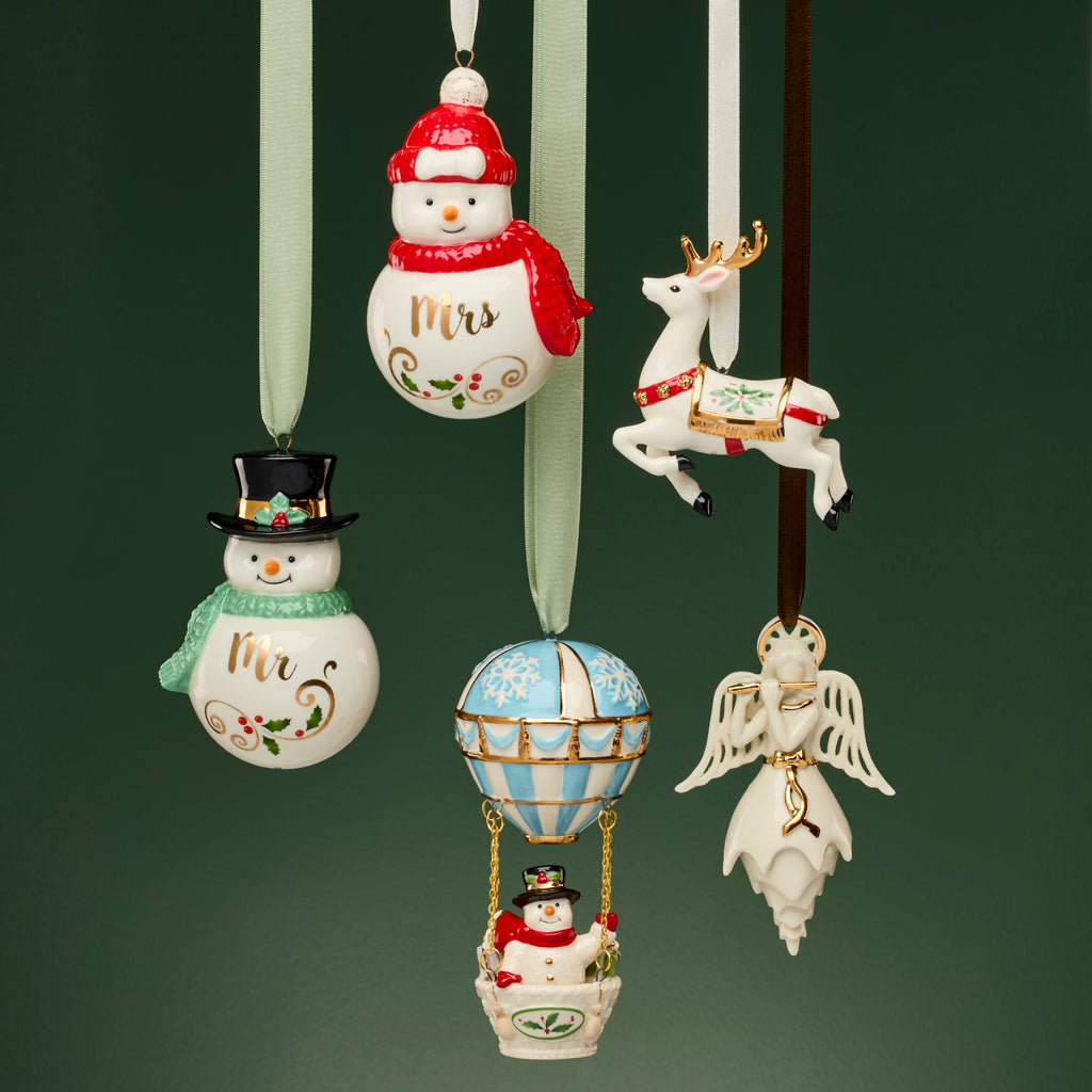 Mr & Mrs Snowman Ornaments