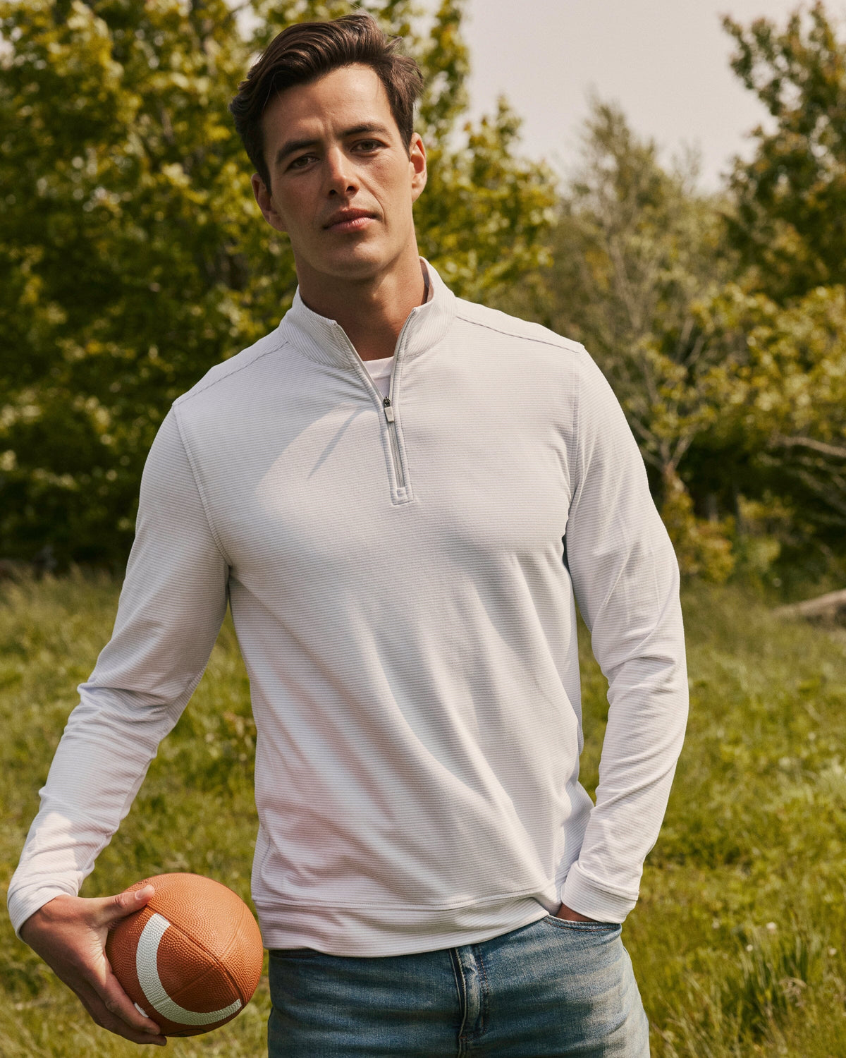 Cruiser Micro-Stripe Heather Quarter Zip